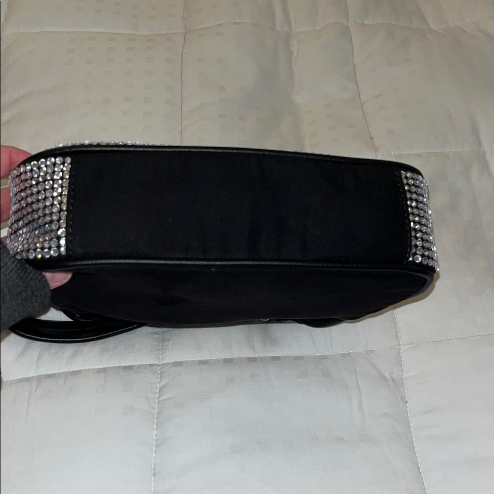 EUC INC black rhinestone evening bag - Picture 6 of 9